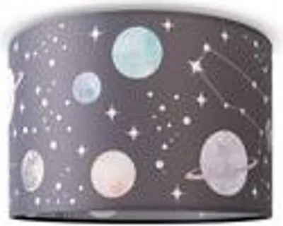 Produktbild von Deckenlampe Kinderzimmer Pendelleuchte Baby Lampenschirm Stoff Rund SterneLeuchtenart / FarbeDeckenleuchte - Schwarz