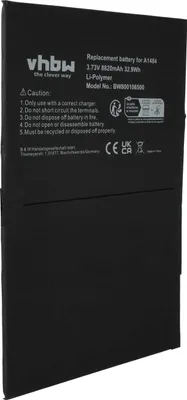 Produktbild von vhbw Akku kompatibel mit Apple iPad MF010LL/A, MF013LL/A, MF012LL/A, MF003LL/A, MF009LL/A, MF004LL/A Tablet Pad (8820 mAh, 3,73 V, Li-Polymer)
