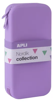 Immagine prodotto di APLI 20412 - Portapenne in silicone, taglia XL, piatto, stile nordico, color lilla