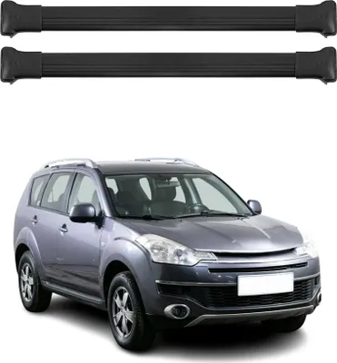 Obrázek produktu pro Příčné střešní nosiče pro Citroen C-Crosser 2007-2012 Černá hliníková
