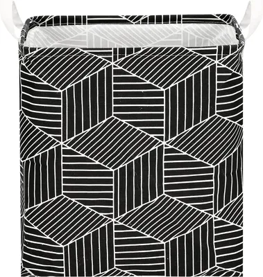 Produktbild von SPRINGOS Wäschesammler Wäschetruhe mit Henkel  35 x 40 cm Viereckiger Wäschesack Spielzeugtasche