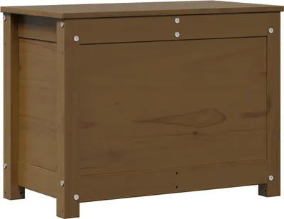 Immagine prodotto di Cassapanca marrone miele 60x32x45,5 cm in legno di pino massiccio