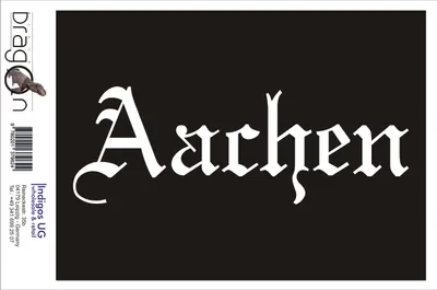Produktbild von Aufkleber / Autoaufkleber - JDM / Die cut / Auto / OEM - Stadt Aachen - 200x70mm rot - Heckscheibe / Heckscheibenaufkleber