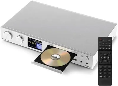 Image de Récepteur Hi-Fi numérique avec DAB+ - Streaming musical - Lecteur CD - 2 x 50W - Argent