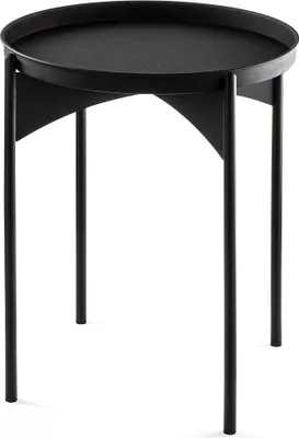Zdjęcie produktu dla Stolik kawowy z okrągłym metalowym blatem, wys. 57 cm - COLE