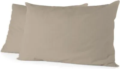 Obrázek produktu pro 2 povlaky na polštář z mikrovlákna, 82 g, 50 x 70 cm - béžová