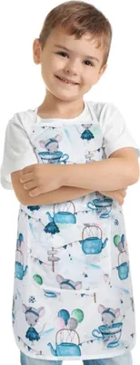 Produktbild von Kinderschürze - 47 x 60 cm, für Kinder von 5 - 8 Jahren - Blau
