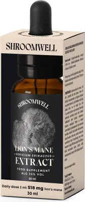 Produktbild von LÖWENMÄNNCHENEXTRAKT IN TROPFEN 30 ml - SHROOMWELL