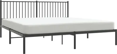 Obrázek produktu pro Kovový rám postele s čelem černý 180 x 200 cm