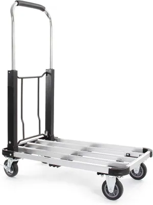 Zdjęcie produktu dla Wózek Składany Transportowy Do 150Kg Platformowy Wózek Z Hamulcem