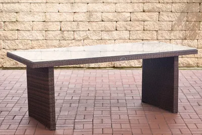 Produktbild von CLP Polyrattan Tisch Avignon braun-meliert Größe 200 cm