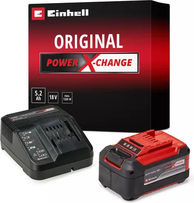 Immagine prodotto di Einhell 5.2 Ah PXC Starter-Kit carica batterie Universale AC