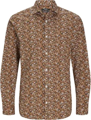 Image de Jack & Jones Ckpool Stretch Chemise à manches longues Marron L Hommes Marron L