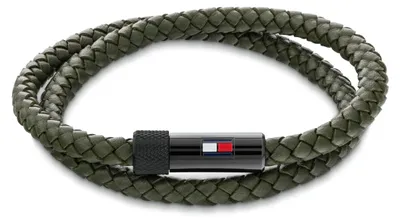 Productafbeelding van Tommy Hilfiger heren lederen armband met magnetische sluiting