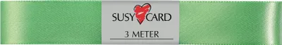 Produktbild von SUSY CARD Geschenkband "Doppelsatin" 15 mm x 3 m hellgrün
