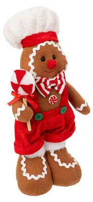 Obrázek produktu pro Vánoční plyšová dekorace, perník, 35 cm