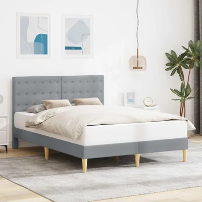 Immagine prodotto di Maison Exclusive - Struttura letto con testiera Grigio chiaro 120 x 190 cm Tessuto