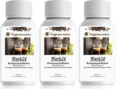Produktbild von Wark24 Reinigungstabletten 40 Tabletten für Kaffeevollautomaten (3er Pack)