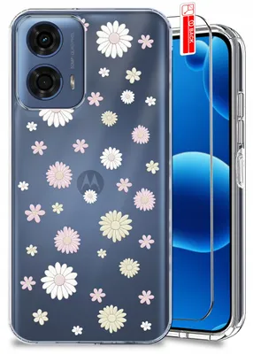 Produktbild von Hülle für Motorola G24 | G24 POWER | G04 | E14 – Frühlingsmotive, durchsichtige Hülle + Displayschutzglas