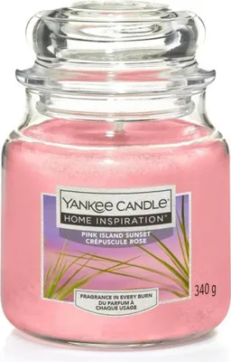 Yankee Candle Pink Island Sunset fruchtig-exotisch Duftkerze Glas 340g