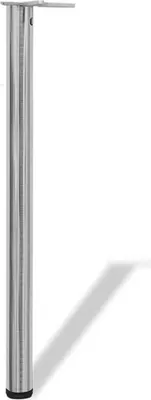 Obrázek produktu pro vidaXL 4x výškově nastavitelná stolová noha kartáčovaný nikl 870 mm