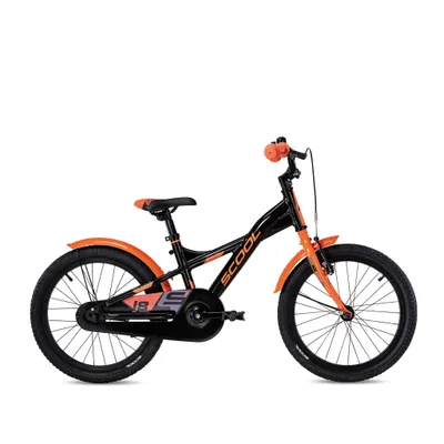 Produktbild von S'COOL XXlite 18 Zoll 1-Gang Black/Orange | 18 Zoll Fahrrad für Kinder und Jugendliche | ergonomische Sitzposition | Kinderfahrrad | 1 Gang