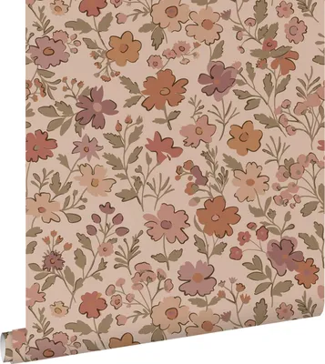 Obrázek produktu pro ESTAhome Tapete Blumen Terrakottarosa 53 cm x 10,05 m