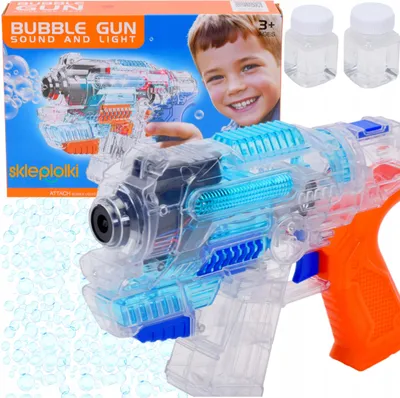 Immagine prodotto di Pistola sparabolle Lolex - Automatica - 2 X 50 Ml - Giocattolo per bambini - 21 Cm X 15 Cm X 5 Cm