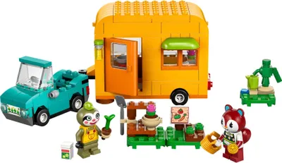 Image de LEGO Animal Crossing Leif et son corbillard et son magasin de jardinage, ensemble avec voiture, jouet pour bébé et fan du jeu, idée cadeau pour 7 ans, pour fille et garçon, pour anniversaire, 77054