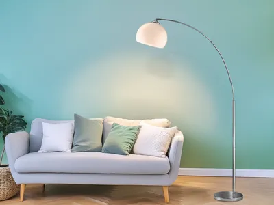 Produktbild von Bogenleuchte BRASILIA 1 flammig Metall Silber 180cm hoch