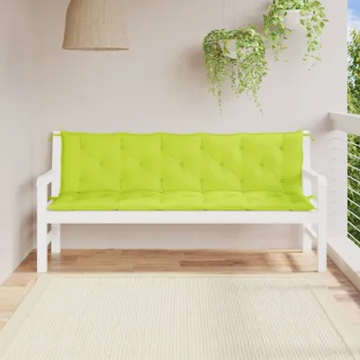 Produktbild von "im Angebot" Gartenbank-Auflagen 2 Stk. Hellgrün 180x50x7 cm Oxford-Gewebe - Gartenmöbelauflagen CC16639