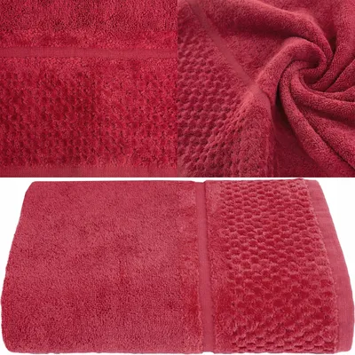 Produktbild von Eurofirany Frottiertuch Rot Baumwolle 70x140 cm 550g/m²
