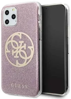 Obrázok produktu pre Guess tvrdý kryt pre iPhone 11 Pro Pink 4G Circle Glitter (GUHCN58PCUGLPI)