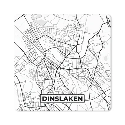 Produktbild von MuchoWow® Mauspad Mousepad Dinslaken - Karte - Stadtplan 30x30 cm - Mousepads - Maus Mat - Pad - Mausunterlage - Gaming