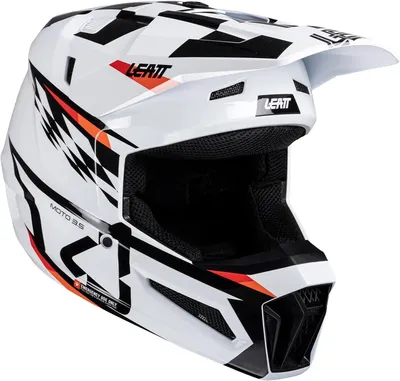 Produktbild von Motorradhelm mit Brille Kit Moto 3.5 Junior V25 (51-52 cm) in Weiß