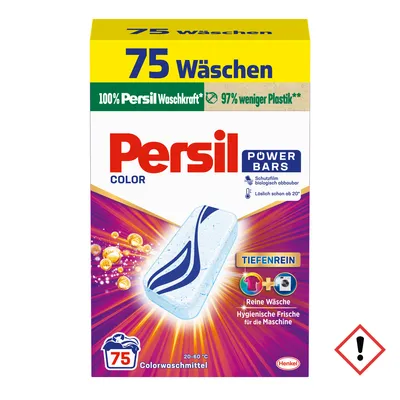 Produktbild von Persil Color Power Bars Colorwaschmittel – 2,213 kg für ca. 75 Waschladungen, tiefenrein ab 20 °C