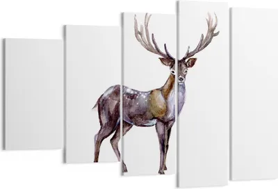 Produktbild von Bild auf Leinwand - Leinwandbild - Liebes Tier Wild Wald - 150x100cm - Wand Bild - Wanddeko - Leinwanddruck - Bilder - Kunstdruck - Wanddekoration - Leinwand bilder - Wandkunst - EG150x100-2938