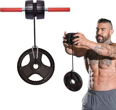 Produktbild von Famanu Unterarmtrainer für Krafttraining und Bodybuilding - Polsrolle, Unterarmtrainingsgerät