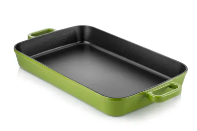 Obrázek produktu pro Stříbrná zapékací mísa - 22 x 30 cm - 5,0 litru - litina - 4 vrstvy smaltu