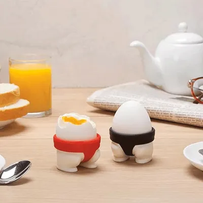 Immagine prodotto di Set di portauova Peleg Design - Sumo Eggs, 2 pezzi - Colore: rosso, nero; PE906