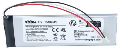 Produktbild von vhbw Akku Ersatz für Becker SR3840100 für GPS Navigation Navi (1600 mAh, 3,7 V, Li-Polymer)