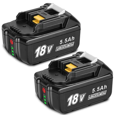 Zdjęcie produktu dla 2 akumulatory 5,5 Ah do narzędzi elektrycznych 18V