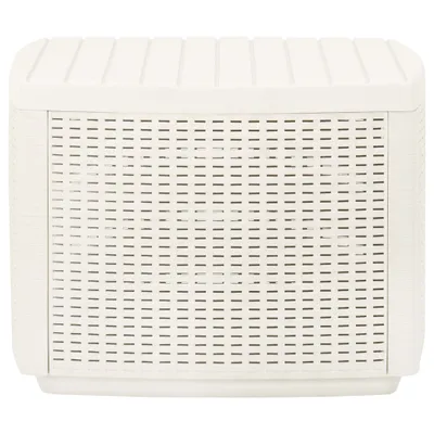 Image de vidaXL Table de jardin blanche 53x53x40 cm plastique