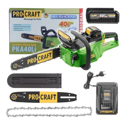 Obrázok produktu pre Akumulátorová reťazová píla Procraft PKA40Li 35 cm 40V Li-Ion 1x4Ah
