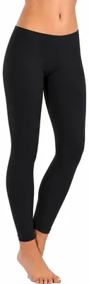 Produktbild von Hochwertige Damen Baumwoll leggings, Basic Leggings, Schwarz - XXXL
