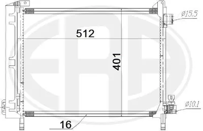 Obrázok produktu pre ERA 667201 Kondenzátor klimatizácie pre NISSAN MICRA IV (K13) + sušič