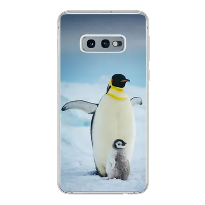 Produktbild von MuchoWow® Handyhülle Schutzhülle Hülle für Samsung Galaxy S10e Kaiserpinguin mit Jungen Silikon Softcase Handy Hülle - Handy