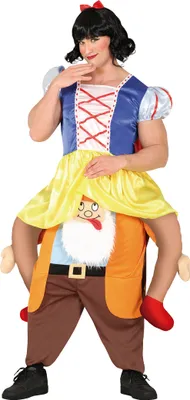 Produktbild von Prinzessin Huckepack Kostüm Fantasie Karneval Fasching Junggesellenabschied Komik Abenteuer Let Me Go Humor Erwachsene Party, Größe: 52 - 54 (L) Farbe: Mehrfarbig