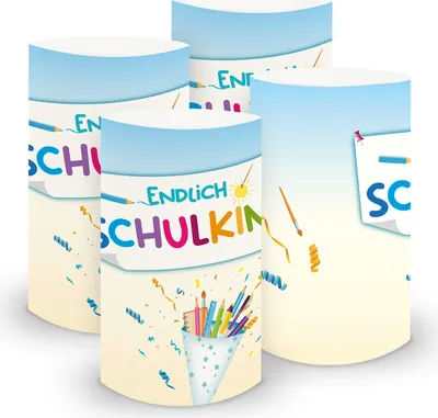 Produktbild von itenga 6x Windlicht Endlich Schulkind