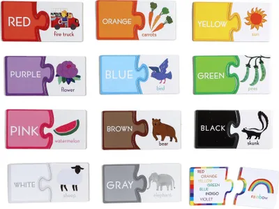 Image de Puzzle de EEBOO Duo couleurs (anglais) 12x2 pièces